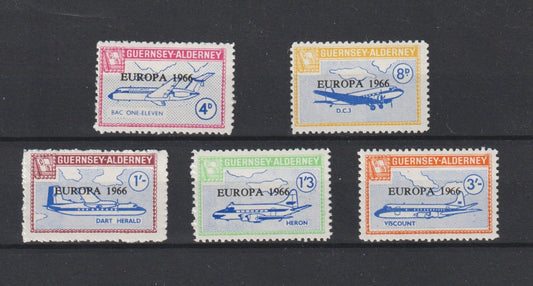 Guernsey-Alderney Commodore : Europa 1966 o/p set  MNH