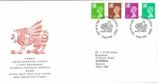 GB 1996 Wales Regionals Issue - Royal Mail FDC