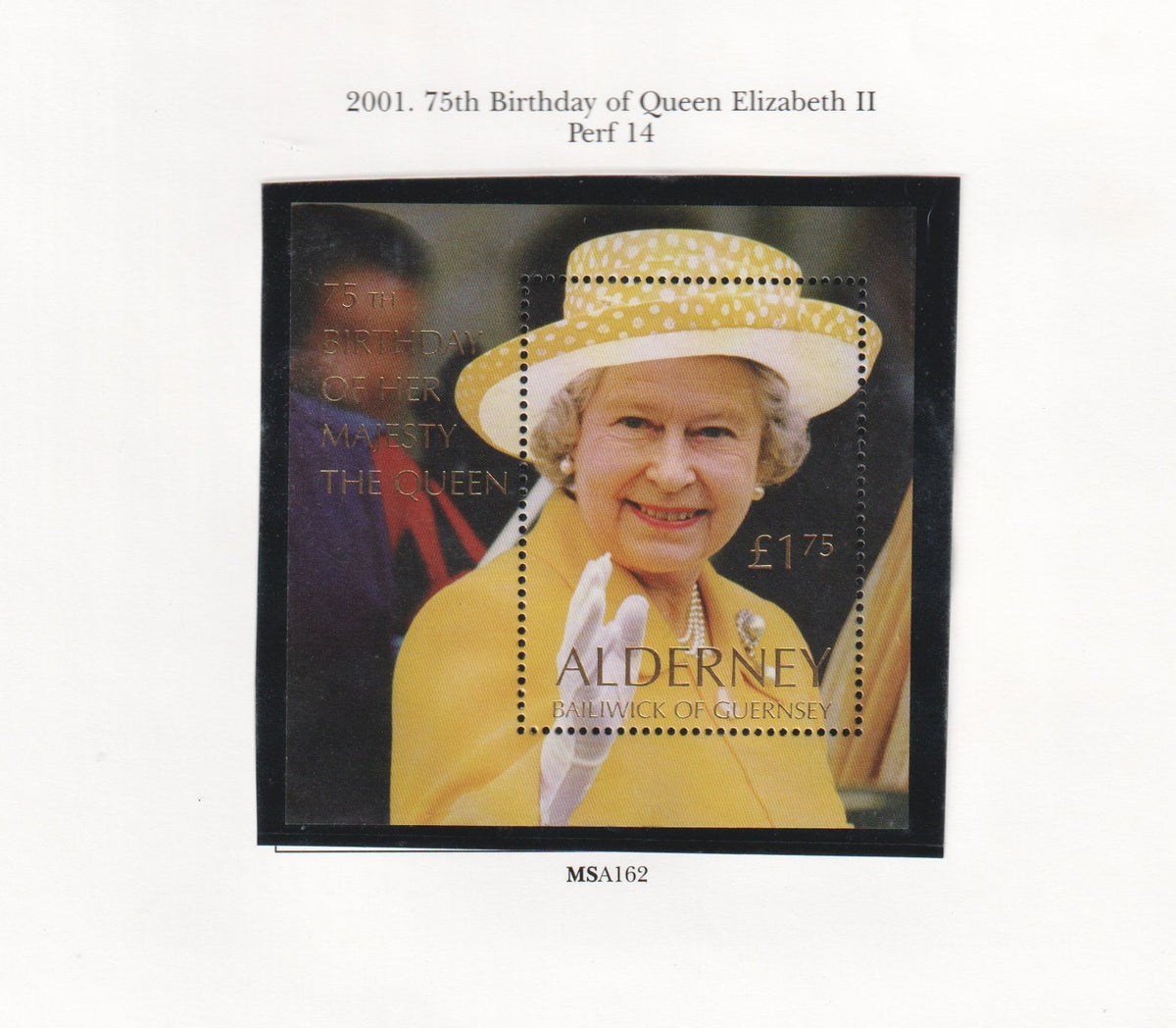 Alderney 2001 - 75th Birthday Of Queen Elizabeth II - MNH
