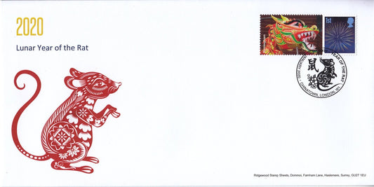 GB 2020 - Generic Smilers - Year of the Rat - Special Postmark Cover # 3