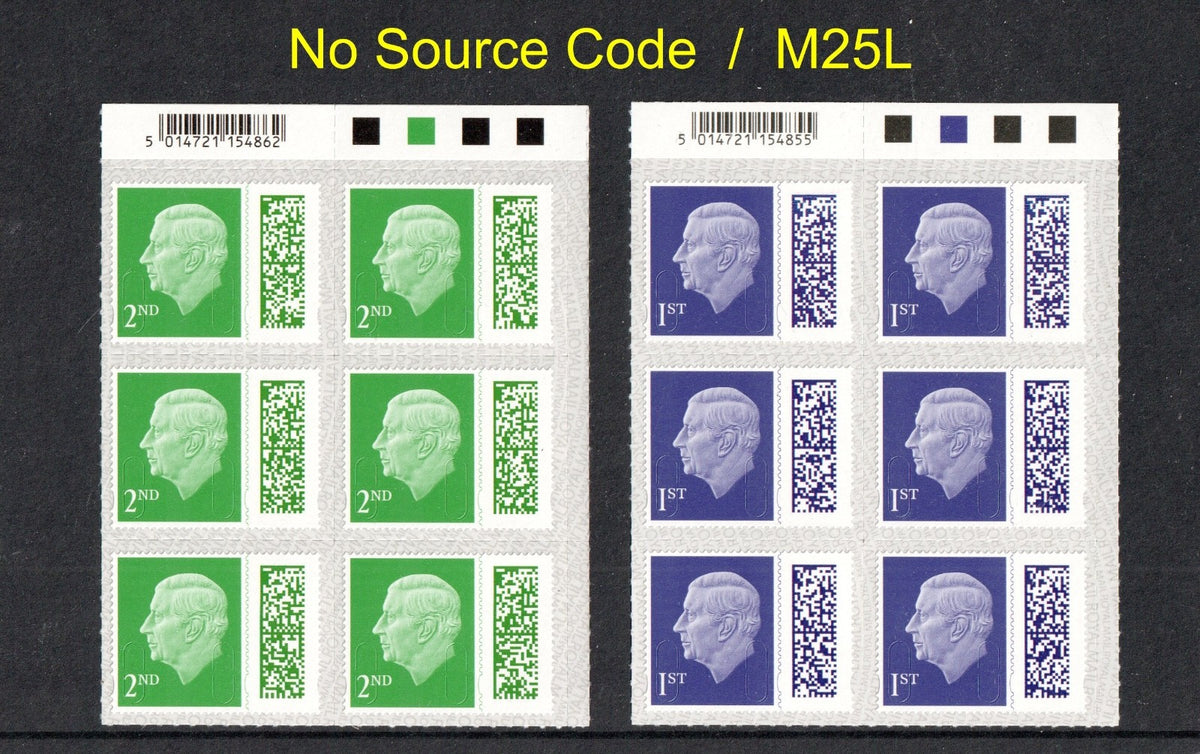 GB 2025 - 2nd / 1st Barcoded KC III Traffic Light Blocks of 6 -  M25L