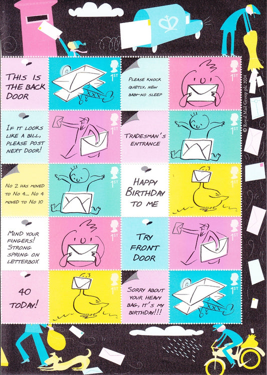 2004  - Entertaining Envelopes -  Smilers Half Sheet - LS-018