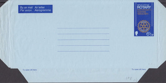 Guernsey 1973 - Rotary Large Format Aerogramme/Airletter - H&G F7