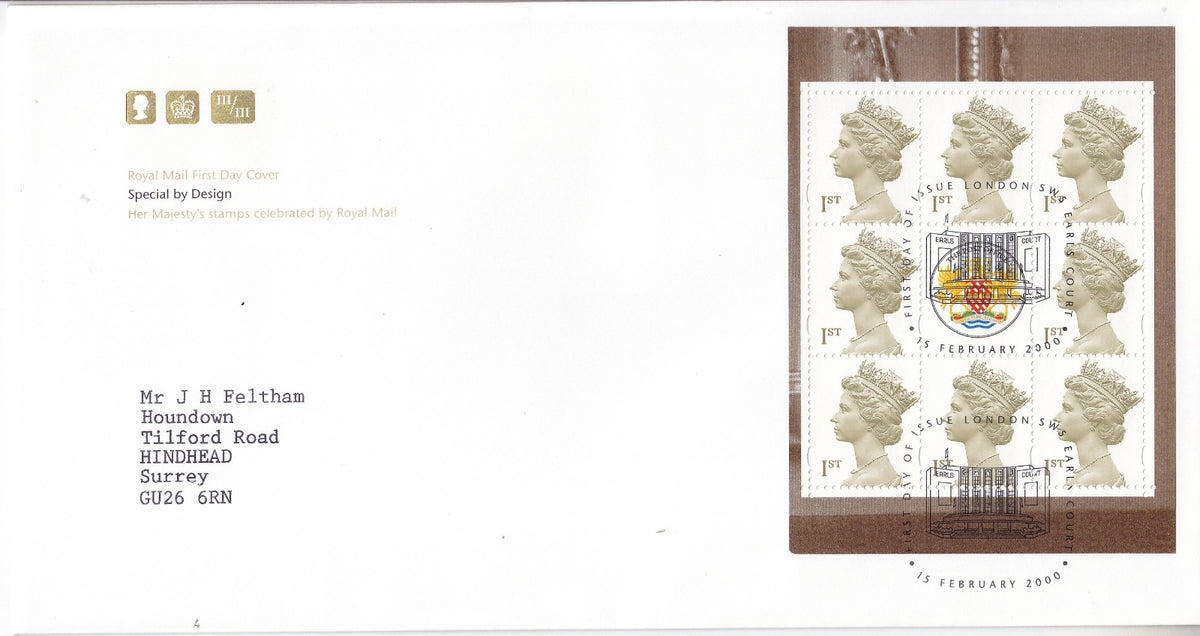 GB 2000 Special By Design Prestige Booklet Pane FDC