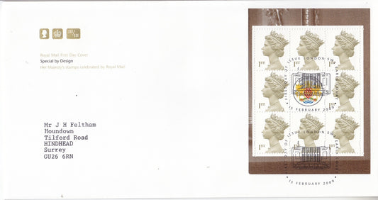 GB 2000 Special By Design Prestige Booklet Pane FDC