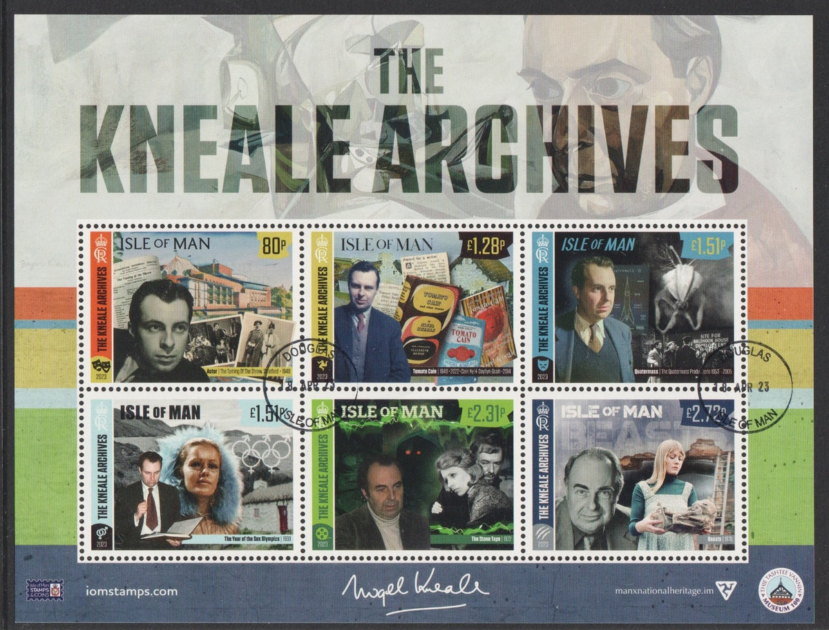 2023 Isle of Man - Kneale Archives Souvenir Sheet with FDI CTO (Full Gum)