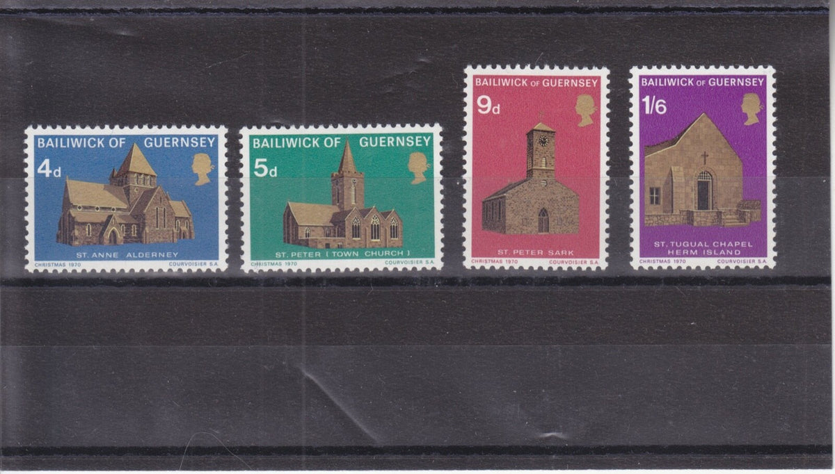 Guernsey 1972 - Christmas: Guernsey Churches - MNH Set - SG-63-66