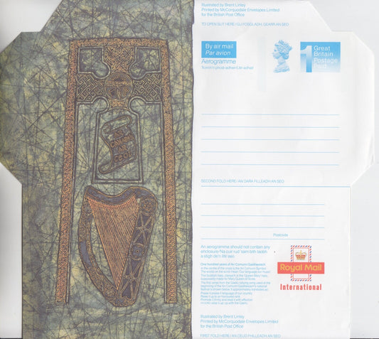 GB 1991 - Gaelic Culture Aerogramme (1st PPI Type 2) - H&G Ref: FG-137