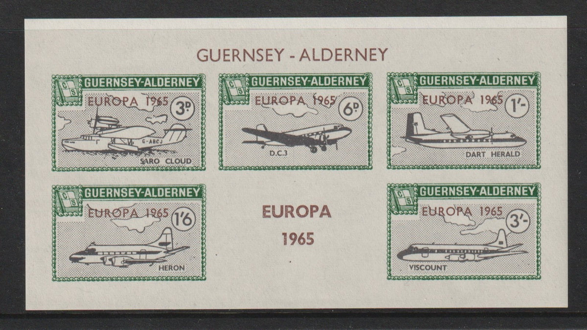 Guernsey-Alderney Commodore Europa 1965 Mini Sheet - Rosen AL51 MNH
