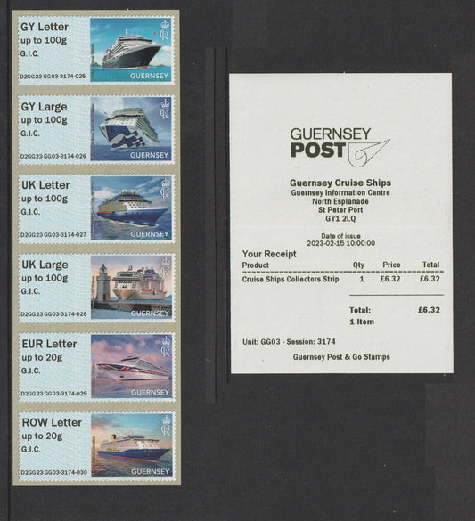2023 Guernsey - Post & Go - Visiting Cruise Ships GIC o/p - D2GG23 GG03