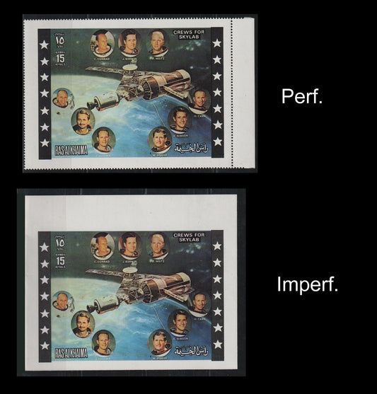 1972  Ras Al Khaimah - Skylab Programme - Mi-851A+B - Perf. /Imperf. - MNH