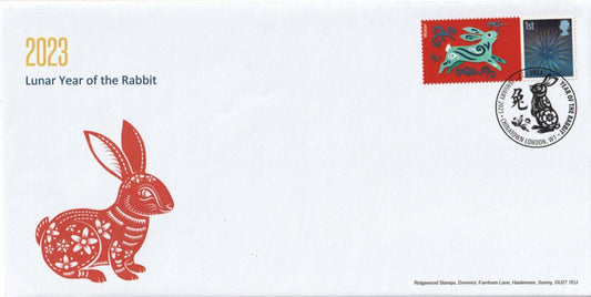 GB 2023 - Lunar New Year, Year of the Rabbit Special Hand Stamp Smilers Cover #2