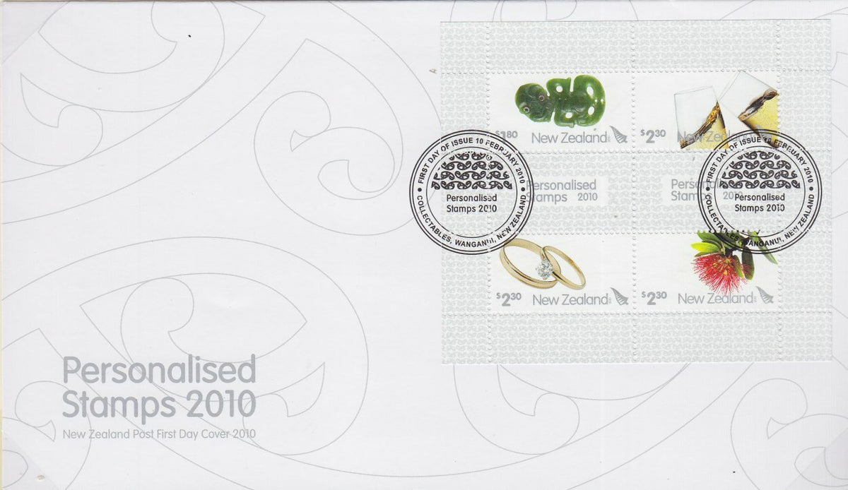 2010 New Zealand - Personalised Stamps Mini Sheet FDC - SG 3192MS - CTO