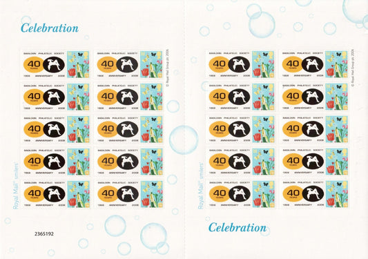 GB 2008 - Basildon Philatelic Society - 40th Anniversary Smilers - TS294