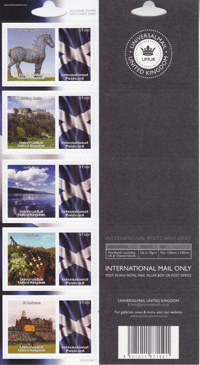 GB Universal Mail Tourist Stamps - buy one or more from the drop down menu!!