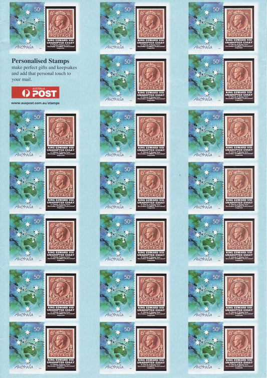 Australia 2007 - ASP P-Stamp Tribute Stamp Sheet - King Edward VIII Essay
