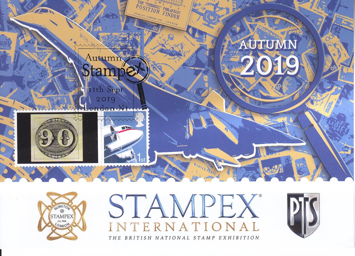 Autumn STAMPEX 2019 - Post Card with Smilers Stamp Label FDC, Maxi Card