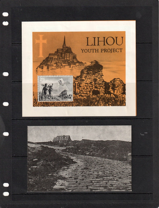 Isle of Lihou Youth Project Leaflet and three unused postcards - useful