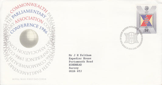 GB 1986 - Commonwealth Parliamentary Conference - Royal Mail FDC