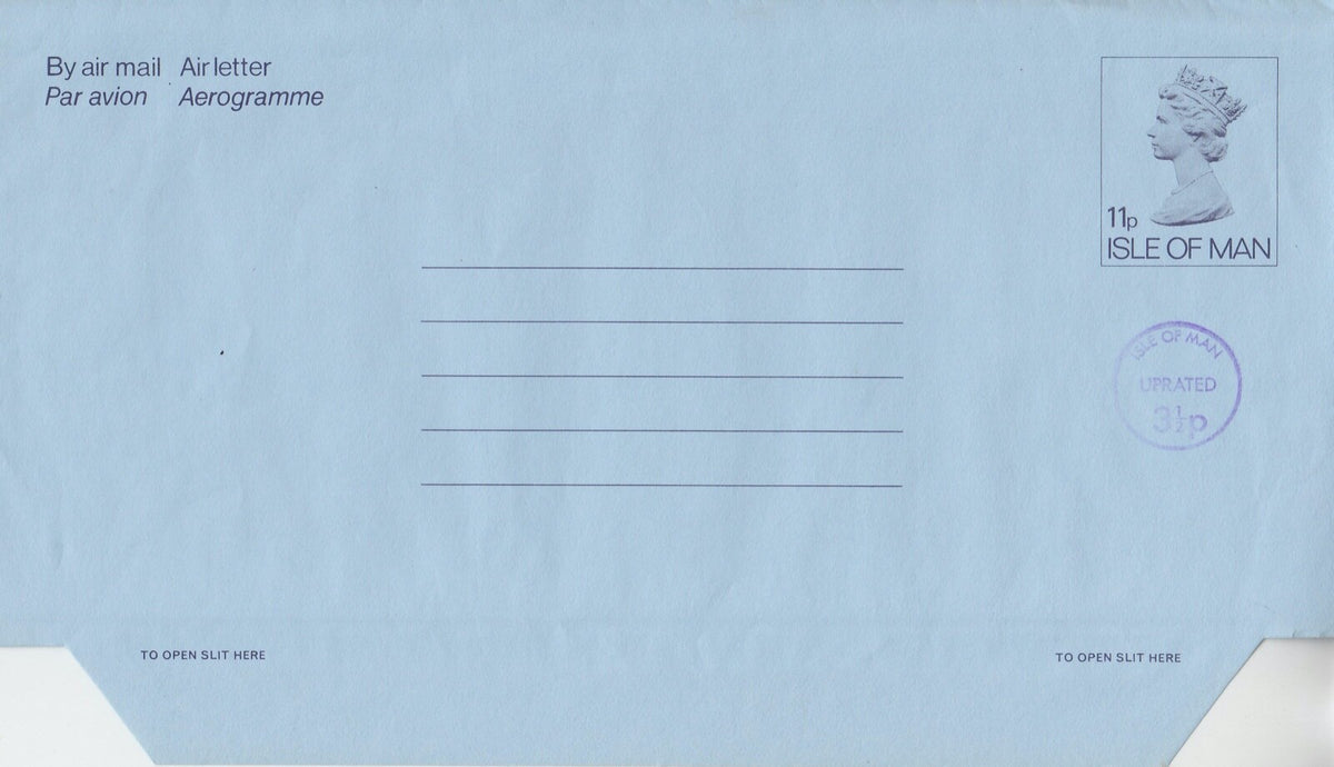 Isle of Man 1980 - Large Format Aerogramme/Airletter - H&G F16