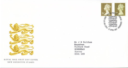 GB 1997 Gold Definitives Issue (26p, 1st) - Royal Mail FDC