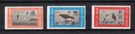 Calf of Man : 1966 Europa 1966 O/P  on Birds - CA.052-CA.054 (Perf.)  MNH