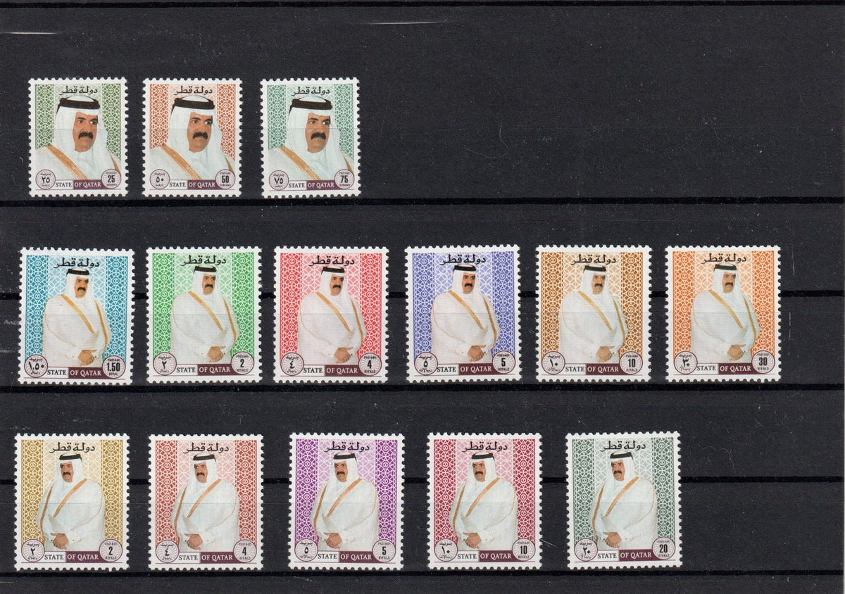 Qatar 1996-2008 - Sheikh Hamad Definitive Study - SG-990-1003b +++  25 v MNH