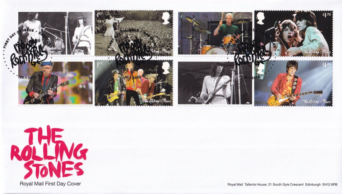 GB 2022 - Rolling Stones - Hyde Park Concerts - Smilers Collector Sheet FDC's