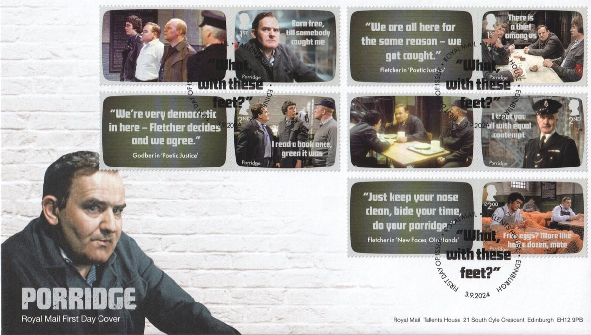 GB 2024 - Porridge Smilers/Collector Stamp Sheet FDC (2) - GS166/LS164