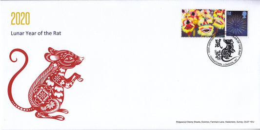 GB 2020 - Generic Smilers - Year of the Rat - Special Postmark Cover # 1