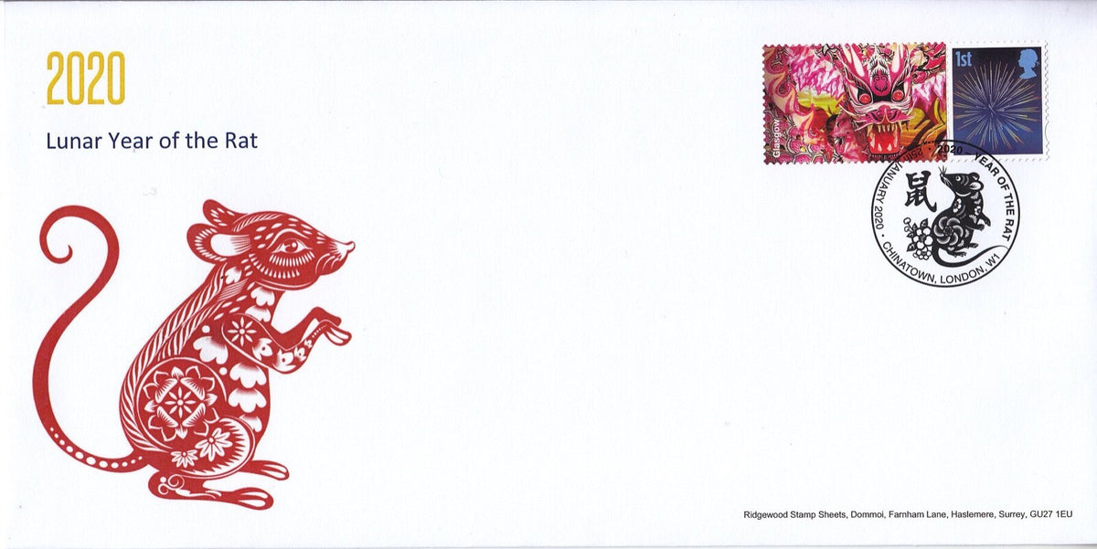 GB 2020 - Generic Smilers - Year of the Rat - Special Postmark Cover # 2