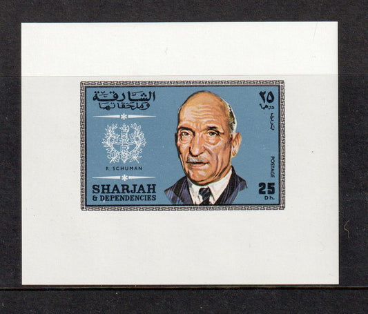 Sharjah 1969 -  Famous Personalities - Deluxe S/S - Mi-529 - Imperf - MNH