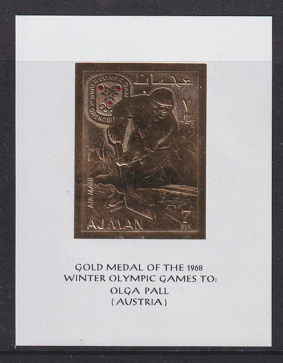 Ajman 1968 - Winter Olympic Games - Grenoble - Deluxe Mini Sheets (5) MNH