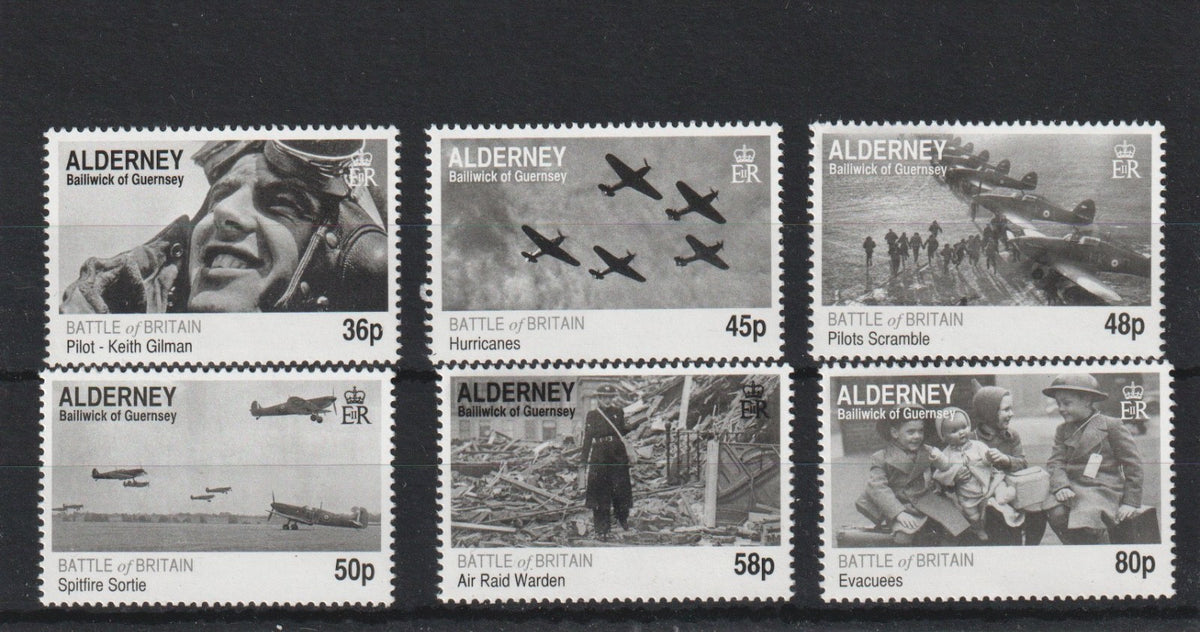 2010 Alderney SG A388/A393 70th Anniversary of Battle of Britain MNH