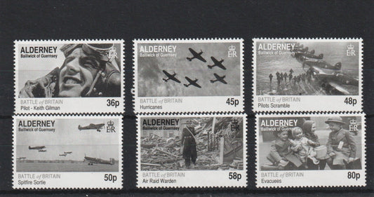 2010 Alderney SG A388/A393 70th Anniversary of Battle of Britain MNH