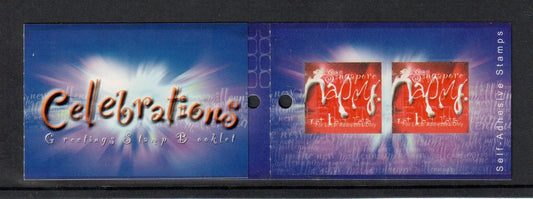 2000 Singapore : Greetings Stamp Booklet - Celebrations - 10 x 1st Local MNH
