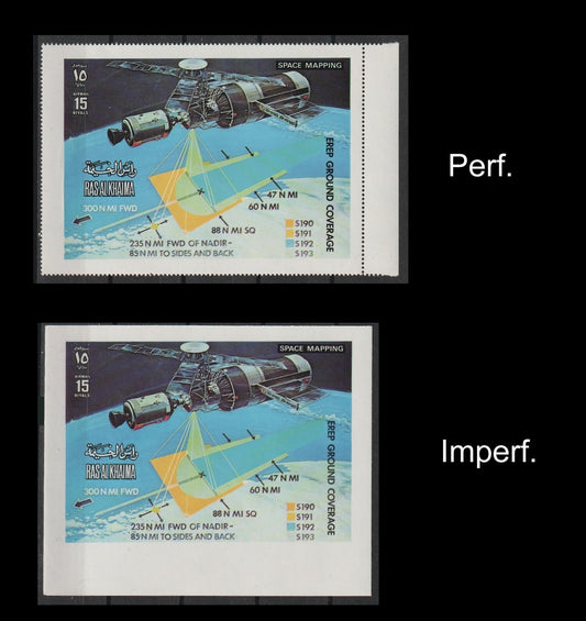 1972  Ras Al Khaimah - Skylab Programme - Mi-852A+B - Perf. /Imperf. - MNH