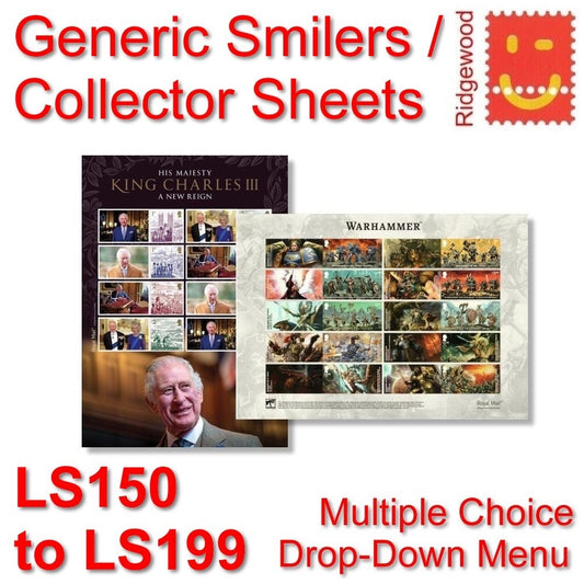 LS150 - LS199 Collector Sheets -Multiple Listing - buy from the drop down menu!!
