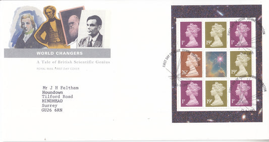 GB 1999 World Changers Prestige Booklet Pane FDC