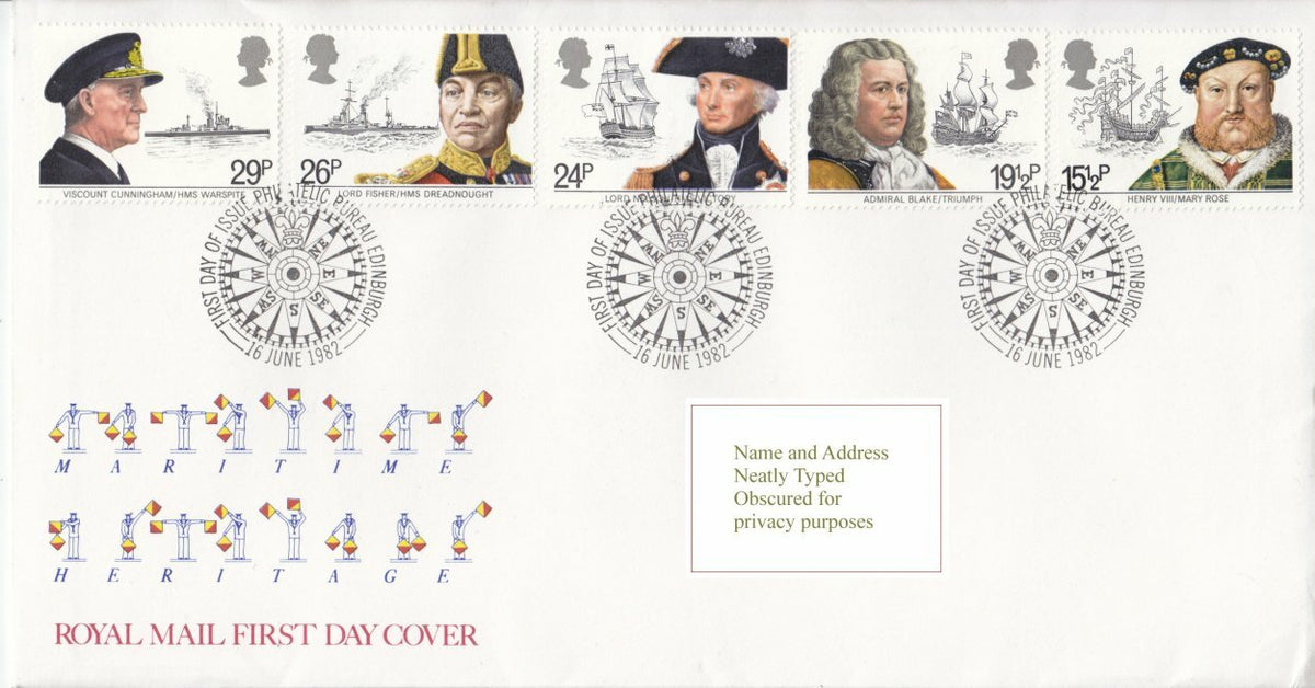 GB 1982 - Maritime Heritage - Royal Mail FDC