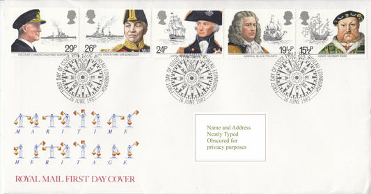 GB 1982 - Maritime Heritage - Royal Mail FDC
