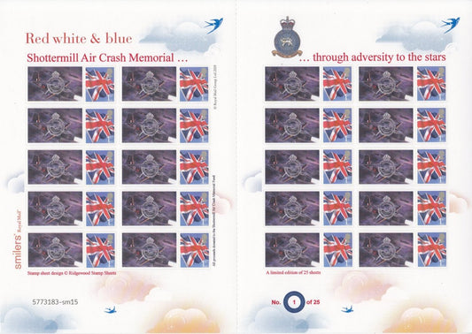GB 2013 - Shottermill Air Crash Memorial - Themed Smilers Sheet - TS-465