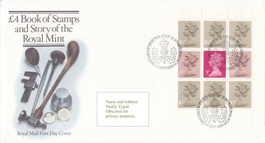 GB 1983 - Prestige Booklet Pane - Story of the Royal Mint - Royal Mail FDC