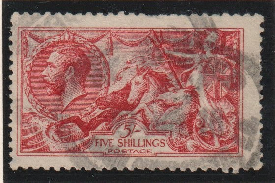 GB KGV - SG 409 - 5s bright carmine - used