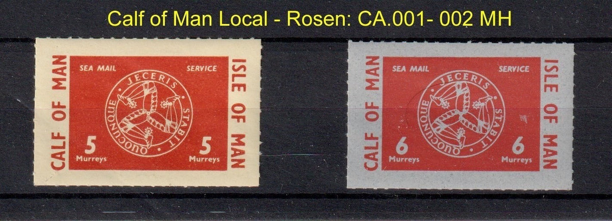 Calf of Man : 1962 Arms Issue  - CA.001 - CA.002 (Rouletted) MH