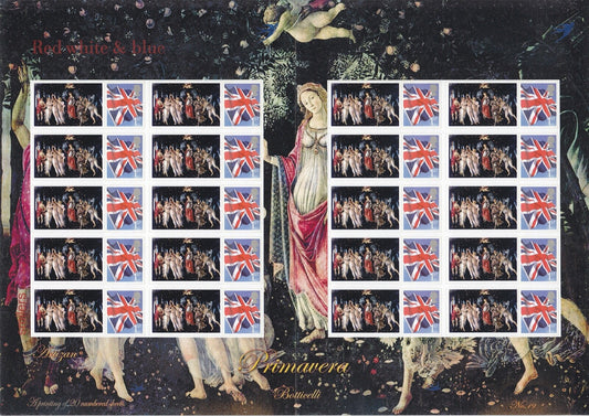 GB 2007 - Botticelli, Primavera -  Themed Smilers Stamp Sheet - TS-181