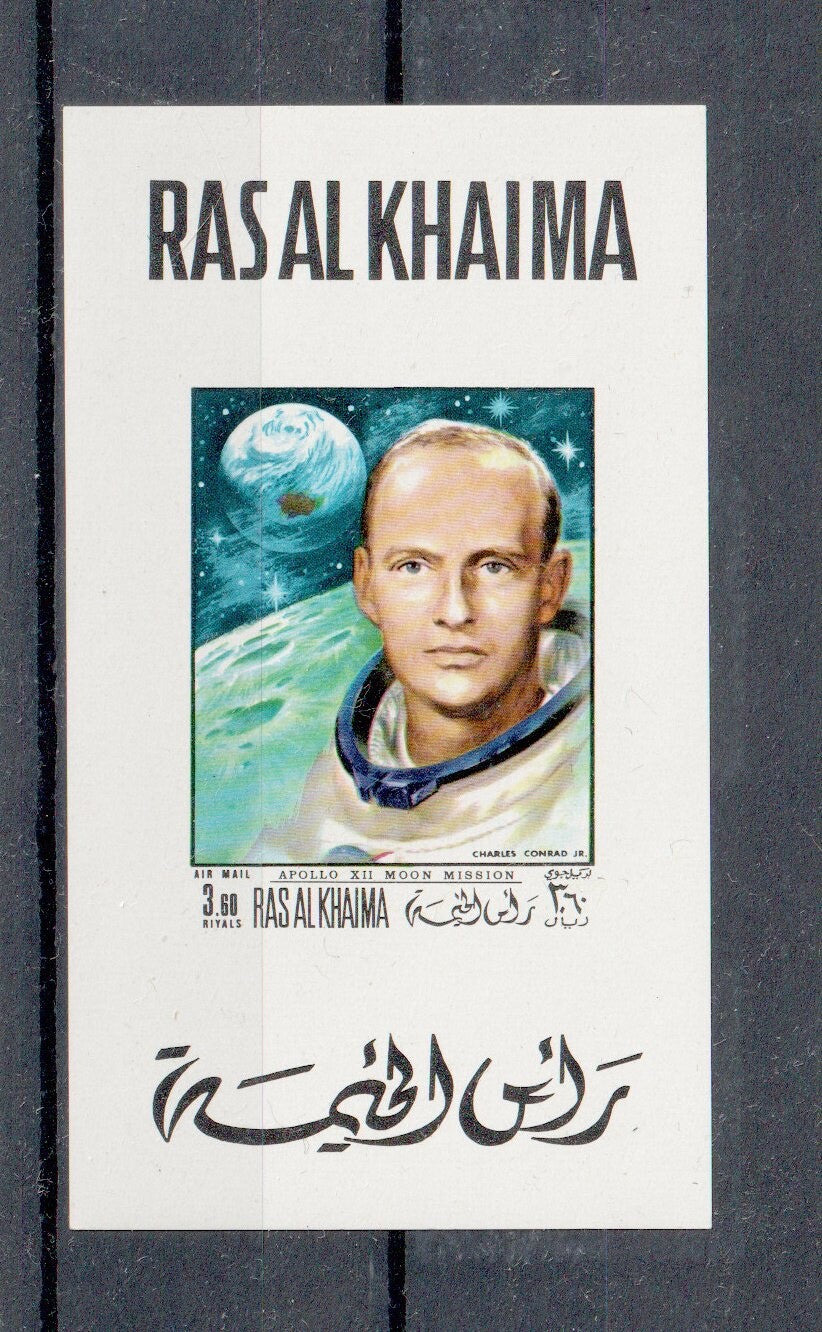 1969  Ras Al Khaima - Apollo 12 Miniature Sheet  - Mi-341MS - Imperf. - MNH