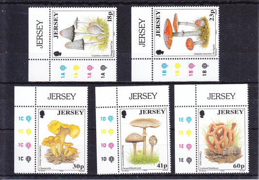 Jersey 1994 - Fungi - SG 644-648 - MNH