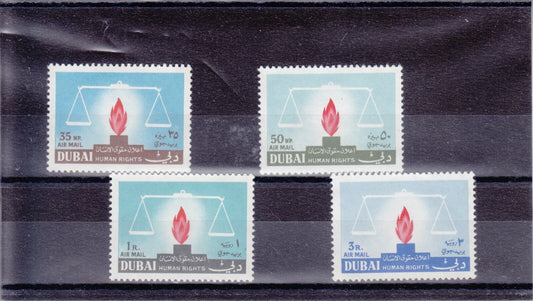 Dubai 1966 - 15th Anniv. of Human Rights Declaration - SG77-80, Mint no gum