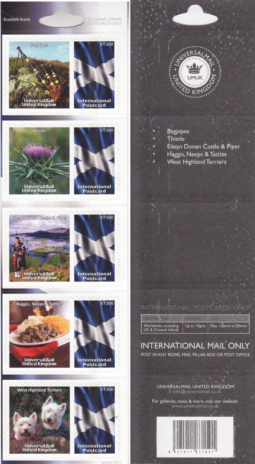 GB Universal Mail Tourist Stamps - buy one or more from the drop down menu!!